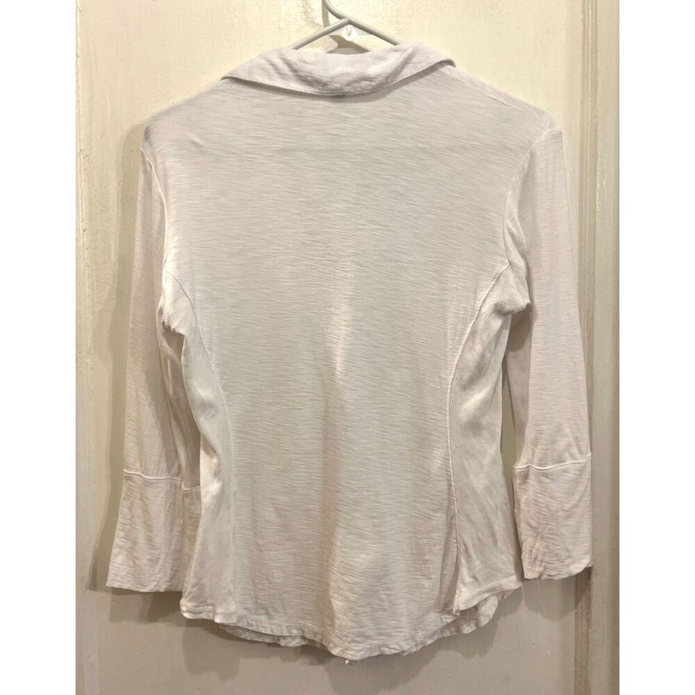 Standard JAMES PERSE White Cotton Button Down Shirt Top   Women's Size 2 Medium - Picture 6 of 10